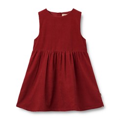 Wheat dress Corduroy Thelma - Cherry red